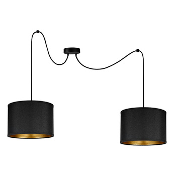 KYLO 2P E27, lampa wisząca, max. 2x60W, czarna
