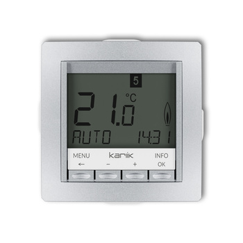 KARLIK DECO 7DRT-3.2 Mechanizm uniwersalnego elektronicznego tygodniowego regulatora temperatury (podświetlenie niebieskie)