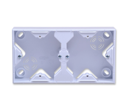 OSPEL ARIA PNP-2U/00 puszka instalacyjna podwójna biały