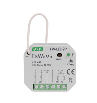 F&F FW-LED2P dwukanałowy radiowy sterownik LED 12V DC