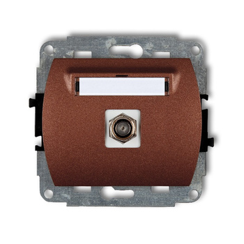 KARLIK TREND 9GF-1  Gniazdo antenowe pojedyńcze  typu F (SAT) niklowany