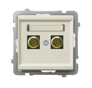 OSPEL SONATA GGN-1R/m/27 Gniazdo głośnikowe pojedyncze ecru