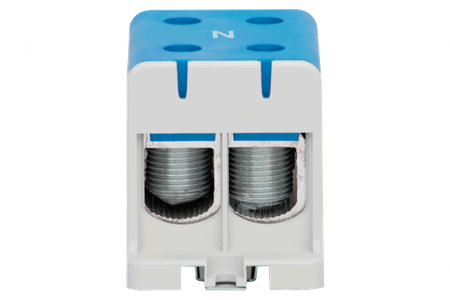 F-ELEKTRO F2.0300 LZ Listwa zaciskowa w korpusie ZU 1-torowa 2x150/2x150mm2-niebieska