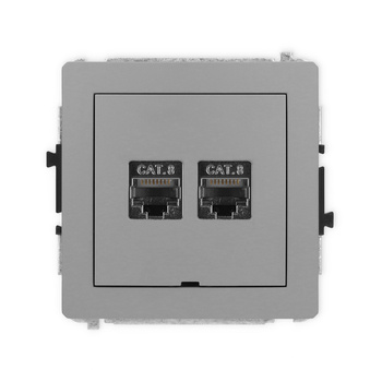 KARLIK DECO 27DGKBO-12  Gniazdo komputerowe podwójne 2xRJ45