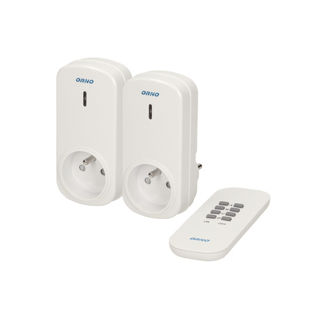 Zestaw bezprzewodowych gniazd sterowanych pilotem 2+1