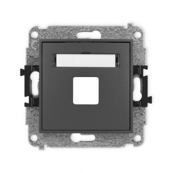 KARLIK ICON 28IGM-1P  Gniazdo multimedialne pojedynczego bez modułu (standard Keystone)