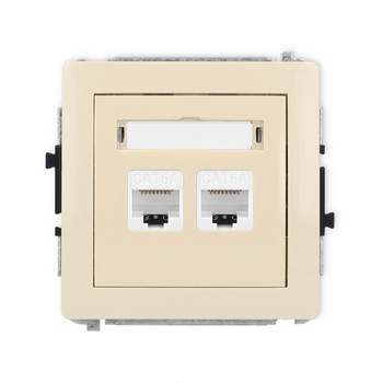 KARLIK DECO 1DGK-8  Gniazdo komputerowe podwójne 2xRJ45