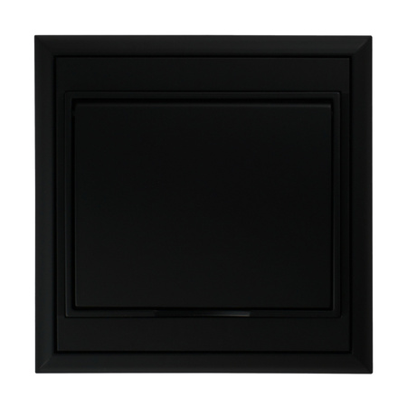 Gniazdo pojedyncze p/t 2P+Z, Schuko, bryzgoszczelne z klapką Luna, 16A, 250V, PT-17LH, czarny