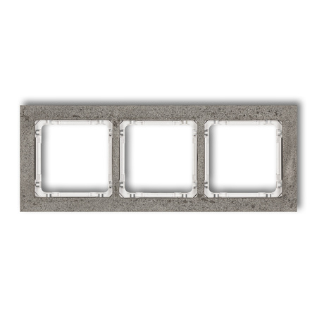 KARLIK DECO 28-0-DRB-3 Ramka uniwersalna potrójna - beton (ramka: ciemnoszary; spód: biały)