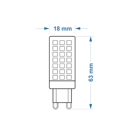 ŻARÓWKA G9 LED SMD WW CIEPŁA 8W 650lm 3Y 4014