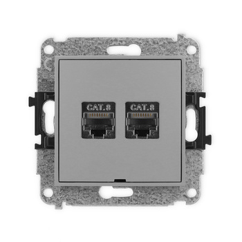 KARLIK MINI 27MGKBO-12  Gniazdo komputerowe podwójne 2xRJ45