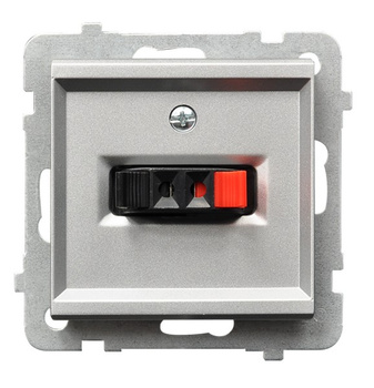 OSPEL SONATA GG-1R/m/38 Gniazdo głośnikowe pojedyncze srebro