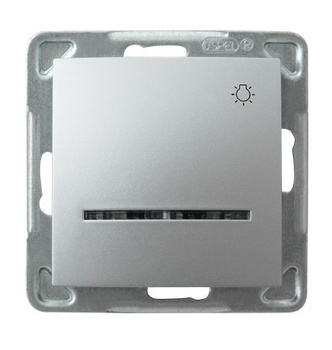 OSPEL IMPRESJA ŁP-5YS/m/18 Łącznik zwierny "światło" z podświetleniem