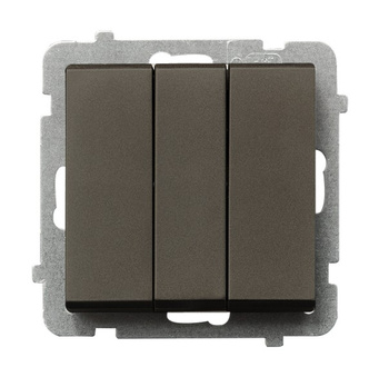 OSPEL SONATA ŁP-24R/m/40 Łącznik potrójny zwierny czekoladowy