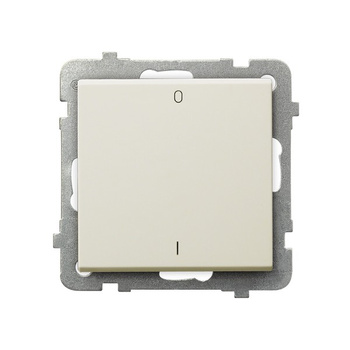 OSPEL SONATA ŁP-11R/m/27 Łącznik dwubiegunowy ecru