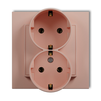 KARLIK MINI 62MGP-2s Gniazdo podwójne z uziemieniem SCHUKO 2x(2P+Z) (bez przesłon torów prądowych)