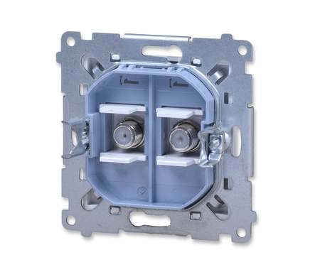 Kontakt Simon 55 tasf2.01/111 gniazdo antenowe typu f podwójne