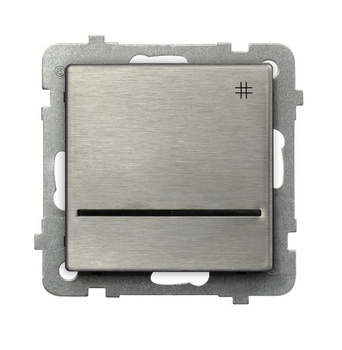 OSPEL SONATA STAL INOX ŁP-4RMS/m/37 Łącznik krzyżowy z podświetleniem niebieskim