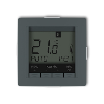 KARLIK DECO 28DRT-3.2 Mechanizm uniwersalnego elektronicznego tygodniowego regulatora temperatury (podświetlenie niebieskie)