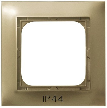 OSPEL IMPRESJA RH-1Y/28 Ramka pojedyncza do łączników IP-44 złoto