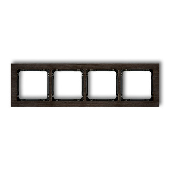 KARLIK DECO DRD-4G Ramka uniwersalna poczwórna - efekt drewna (ramka wenge; spód czarny)