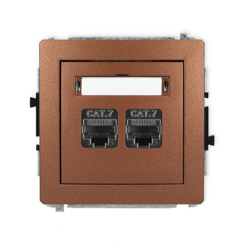 KARLIK DECO 9DGK-10  Gniazdo komputerowe podwójne 2xRJ45