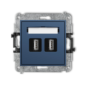 KARLIK MINI 64MGUSB-2 Mechanizm gniazda podwójnego 2xUSB A-A 2.0