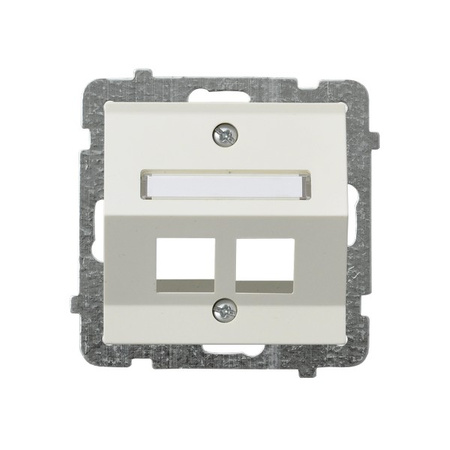 OSPEL SONATA GPK-2RS/p/27 Obudowa gniazda podwójnego Keystone skośna