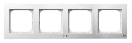 OSPEL AS ANTYBAKTERYJNY RH-4GA/00 Ramka poczwórna do łączników IP-44 produkt zawiera nanocząsteczki srebra