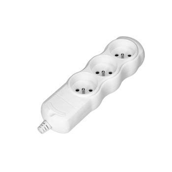 Rozgałęźnik wielogniazdowy 3x2P+Z, biały