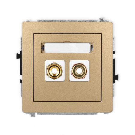 KARLIK DECO 8DGG-4 Gniazdo głośnikowe pojedyńcze (typu banan - czerwony i czarny