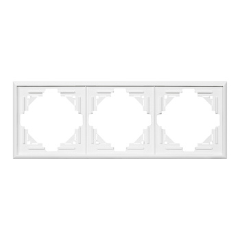 Ramka potrójna Luna, Ra-3L, biały