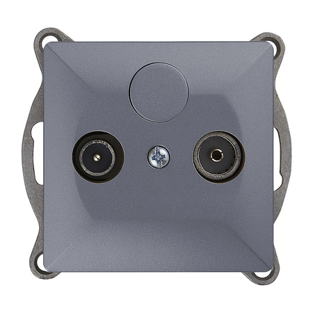 Gniazdo abonenckie "RTV" Pearl, 1,5dbt, GAP-P/K, antracyt