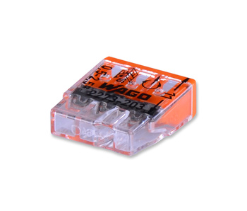 Złączka WAGO 3x2,5 pomarańczowa