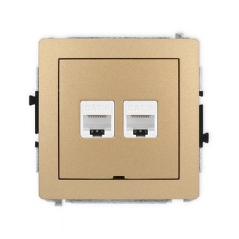 KARLIK DECO 8DGKBO-4  Gniazdo komputerowe podwójne 2xRJ45