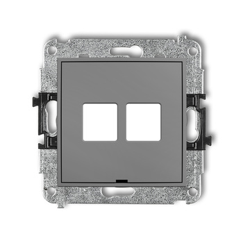 KARLIK ICON 27IGMBO-2P  Gniazdo multimedialne podwójnego bez modułu