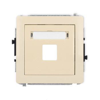 KARLIK DECO 1DGM-1P  Gniazdo multimedialne pojedynczego bez modułu (standard Keystone)