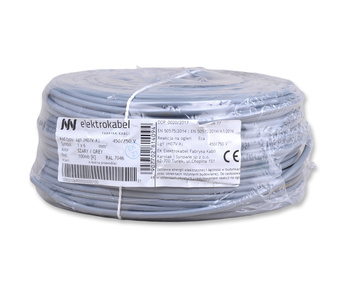 Przewód linka kabel H07V-K LGY 6mm2 450/750 V szary ELEKTROKABEL 50mb 5907702814094