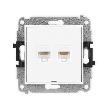 KARLIK MINI MGKBO-2  Gniazdo komputerowe podwójne 2xRJ45