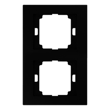 Ramka podwójna pionowa Onyx, Ra-2OP, czarny