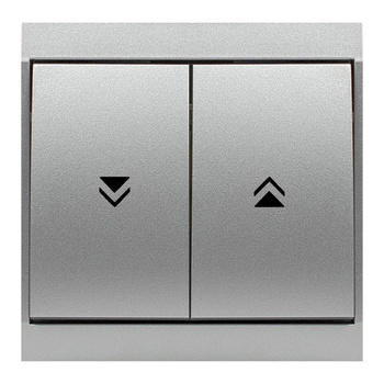 Łącznik roletowy p/t Luna, 10A, 250V, WP-10L, srebrny