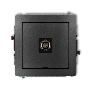 KARLIK DECO 11DGFBO-1  Gniazdo antenowe pojedyńcze  typu F (SAT) niklowany