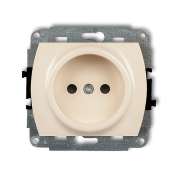 KARLIK TREND 1GP-1p  Gniazdo pojedyńcze  bez uziemienia 2P (przesłony torów prądowych)