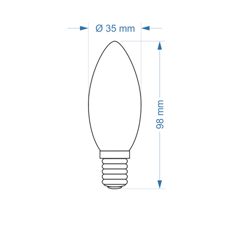 ŻARÓWKA E14 LED FILAME 4W NW ML C35 ŚWIEC.4694