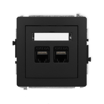 KARLIK DECO 12DGK-8  Gniazdo komputerowe podwójne 2xRJ45