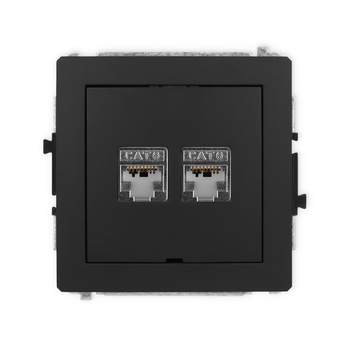 KARLIK DECO 12DGKBO-6  Gniazdo komputerowe podwójne 2xRJ45