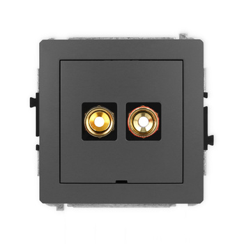 KARLIK DECO 28DGGBO-4  Gniazdo głośnikowe pojedyńcze