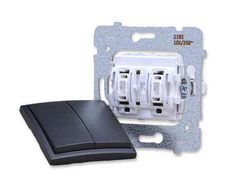 OSPEL ARIA ŁP-19U/m/33 Łącznik podwójny krzyżowy czarny metalik