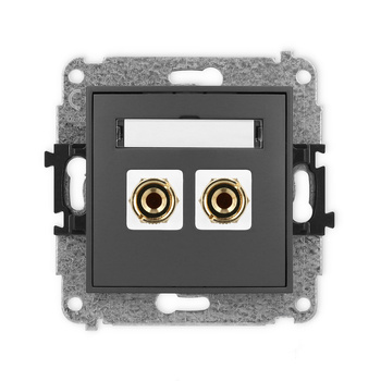 KARLIK MINI 28MGG-3  Gniazdo głośnikowe pojedyńcze (typu banan - czerwony i czarny