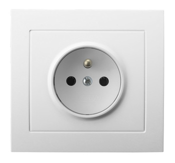 OSPEL KIER GP-1WZ/00 Gniazdo pojedyncze z uziemieniem biały